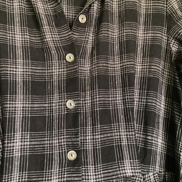 SON DE FLOR TARTAN PLAID LINEN MIDI DRESS - L - READ INFO - Picture 6 of 11